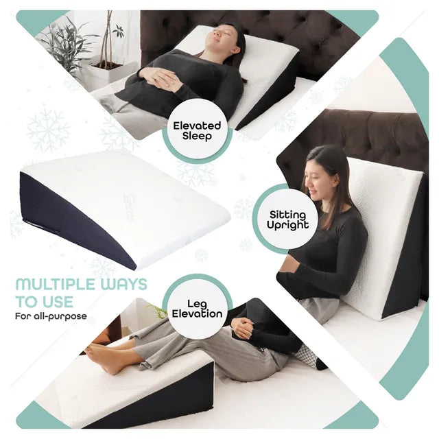 Moon Cool Wedge Pillow with Cool Memory Foam For Acid Reflux Moon Yallatoys
