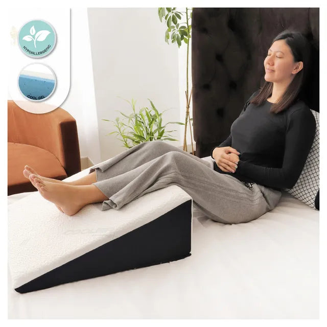 Moon Cool Wedge Pillow with Cool Memory Foam For Acid Reflux Moon Yallatoys