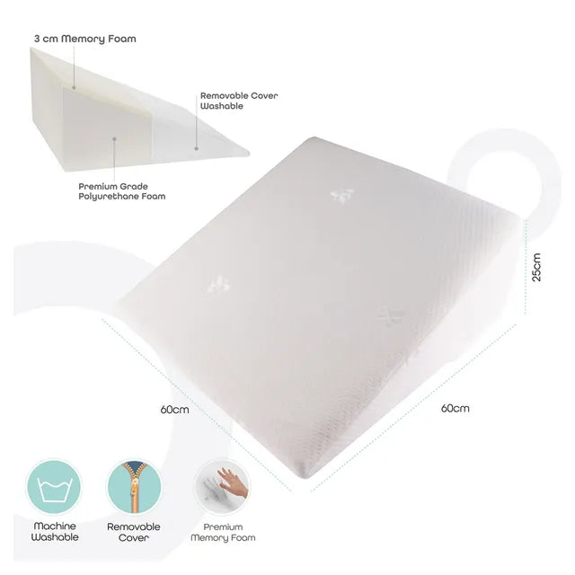 Moon Wedge Pillow with Memory Foam For Acid Reflux Moon Yallatoys