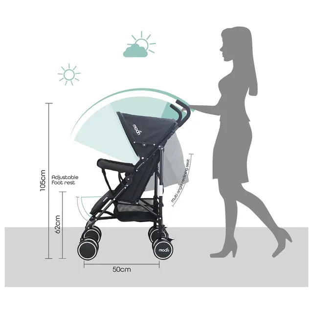 Moon Neo Plus Travel Stroller Dark Grey Moon Yallatoys