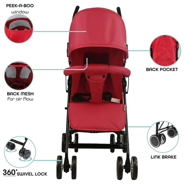 Moon Neo Plus Travel Stroller Fire Red Moon Yallatoys