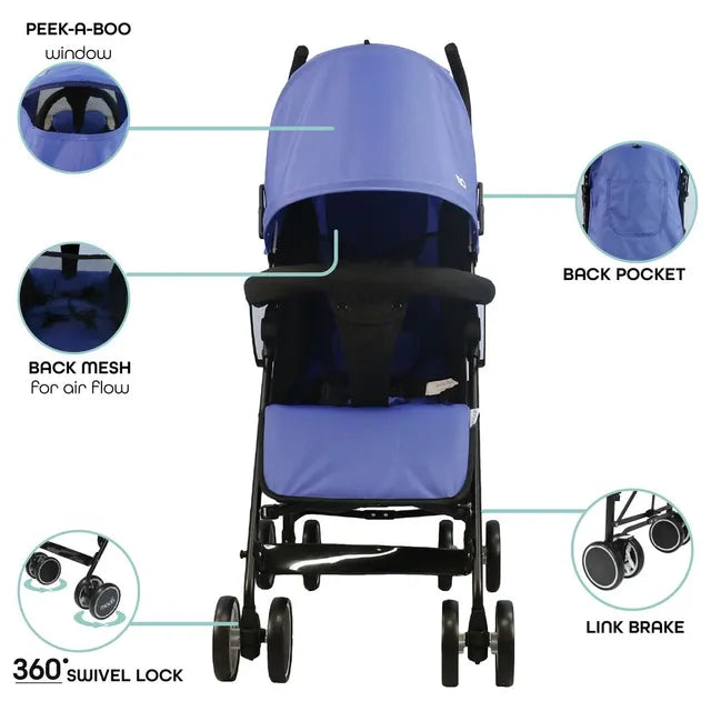 Moon Neo Plus Travel Stroller Cyan Blue Moon Yallatoys