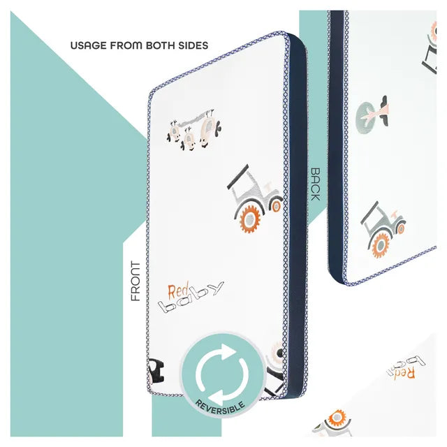 Moon Crib & Toddler Bed Mattress with Print Moon Yallatoys