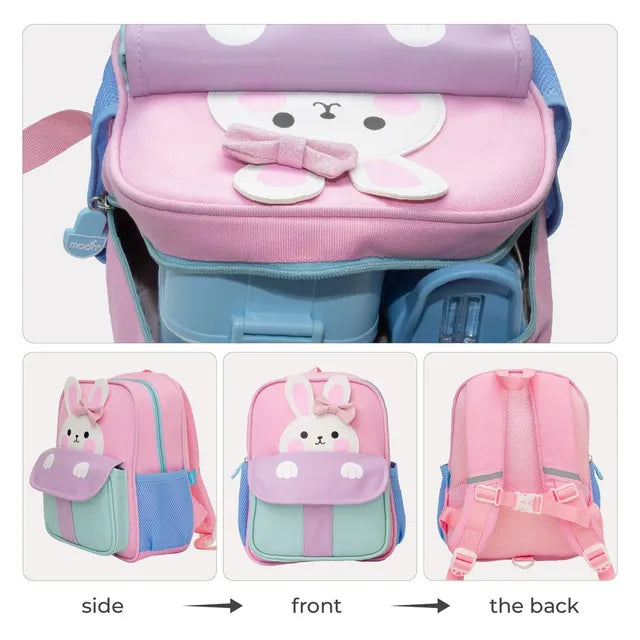 Moon Kids Backpack with Padded Straps-Bunny
