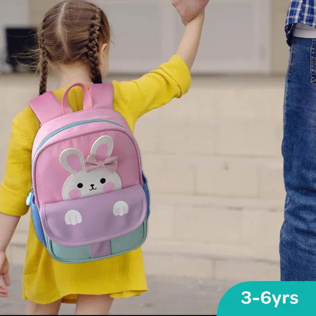 Moon Kids Backpack with Padded Straps-Bunny