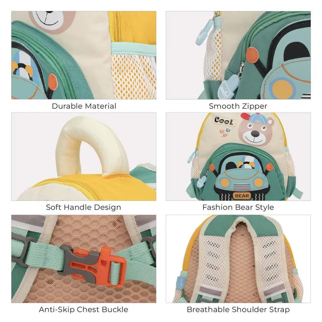 Moon Kids' Bear Themed Backpack 9.5Inch