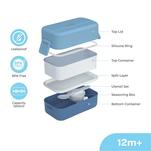Moon Kids Bento Two Tier Lunch Box