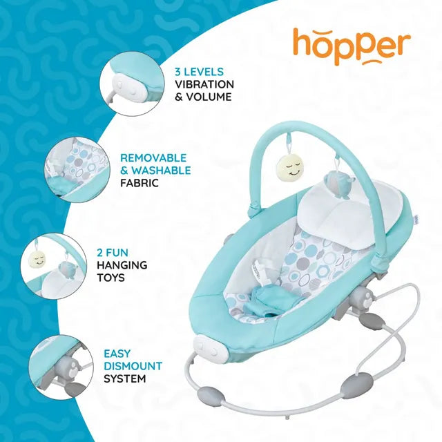 Moon Hopper Baby Bouncer Blue Moon Yallatoys