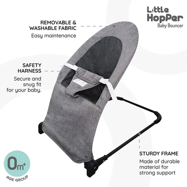 Moon Little Hopper Baby Bouncer Grey Moon Yallatoys