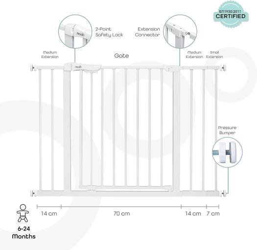 Moon Safety Gate  74.5 114 Cm Moon Yallatoys
