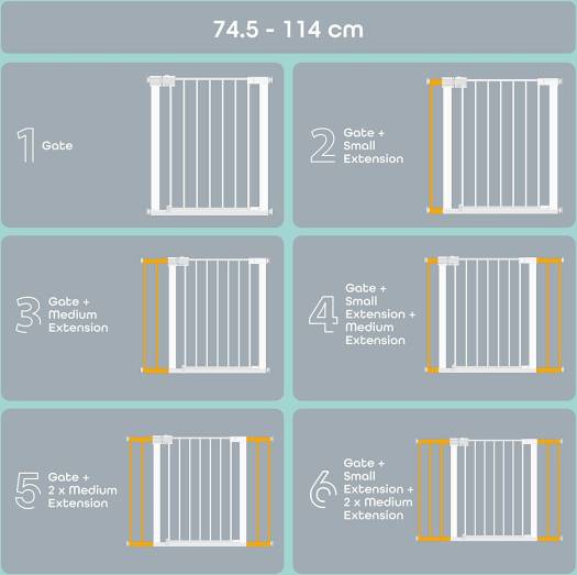 Moon Safety Gate  74.5 114 Cm Moon Yallatoys