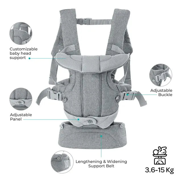 Moon Karygo 4 In-1Baby Carrier Grey Moon Yallatoys