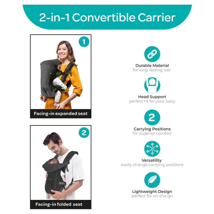 Moon KaryGo 2 in-1 Baby Carrier Black Moon Yallatoys