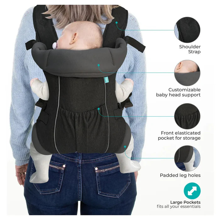 Moon KaryGo 2 in-1 Baby Carrier Black Moon Yallatoys