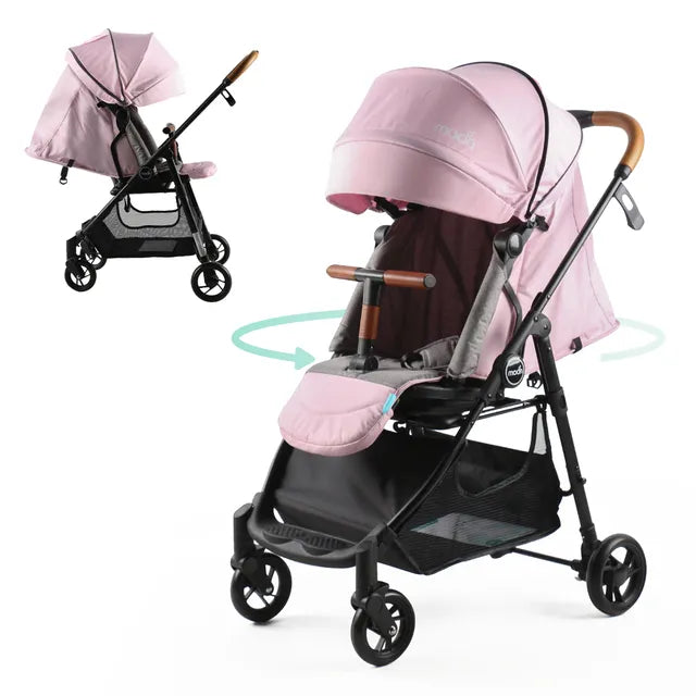Moon Revo 360 Degree Rotable Stroller-Pink