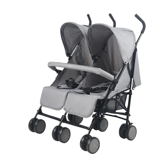 Moon Twinnzi Double Stroller Side By Side Duo Tandem Pram Grey Moon Yallatoys