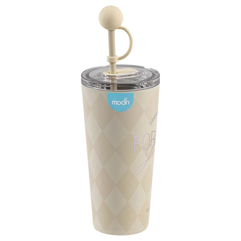 Moon Double Smoothie Cup with Straw 473ml