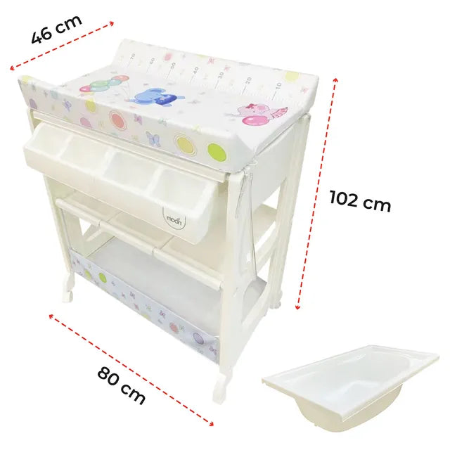 Moon Portable Changing Station Baby Elephants with Balloons Moon Yallatoys