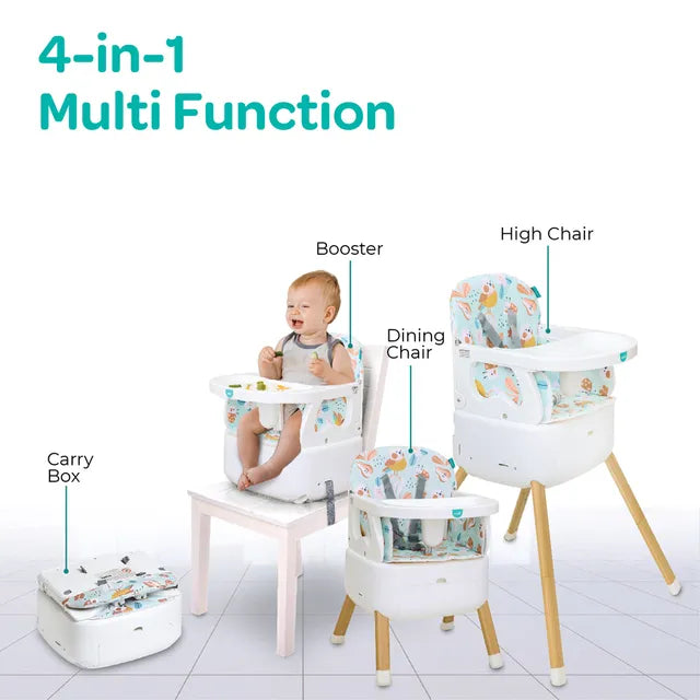 Moon Hiterite 4-In-1 Convertible Baby Highchair Green Moon Yallatoys