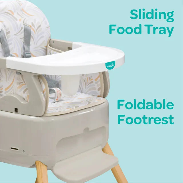 Moon Hiterite 4-In-1 Convertible Baby Highchair Beige Moon Yallatoys