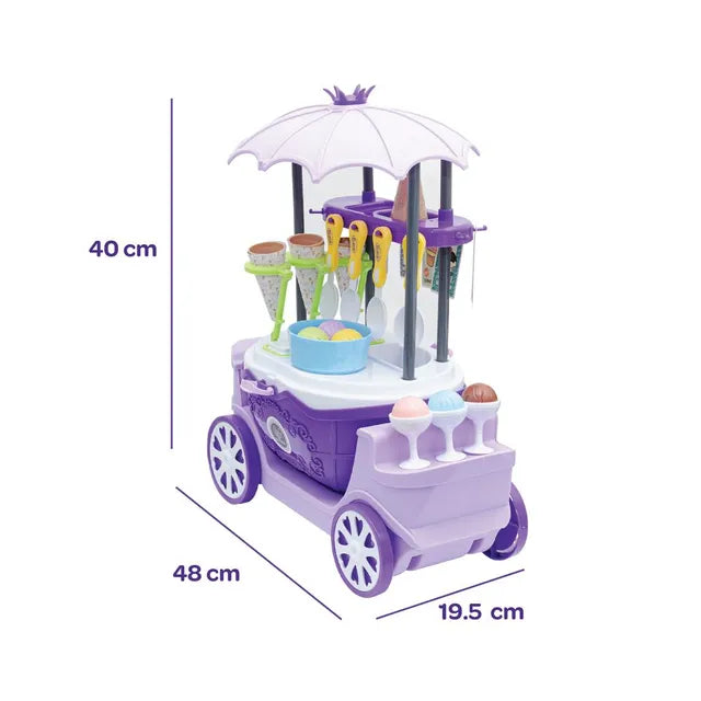 Moon 4 in 1 Ice Cream Cart Playset Size