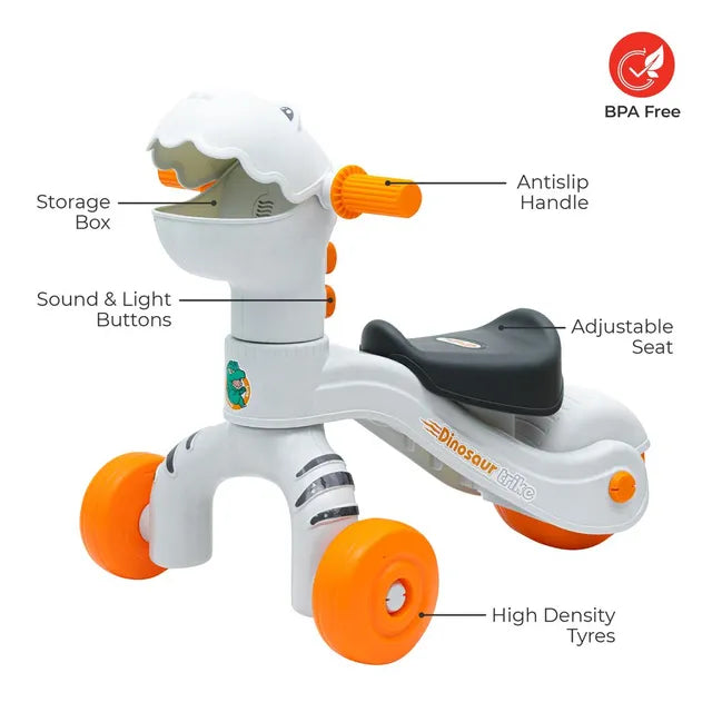 Moon Dino Trike Baby Balance Bike Grey Parts
