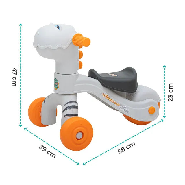 Moon Dino Trike Baby Balance Bike Grey Size