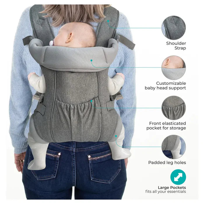 Moon KaryGo 2 in-1 Baby Carrier Grey Moon Yallatoys