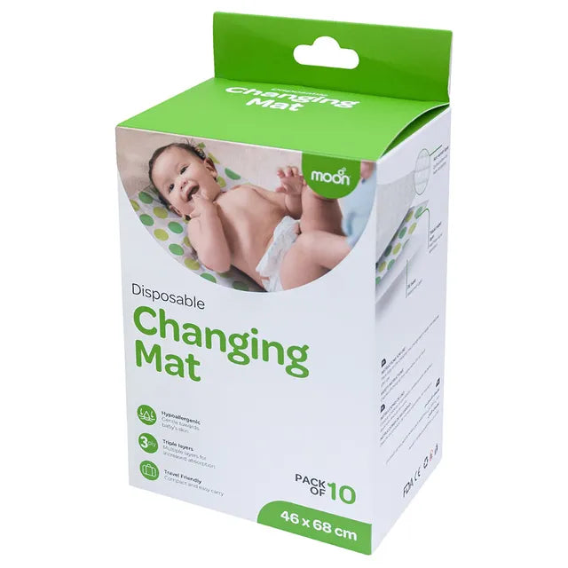 Moon Disposable Change Mat 46x68cm 10pcs Moon Yallatoys