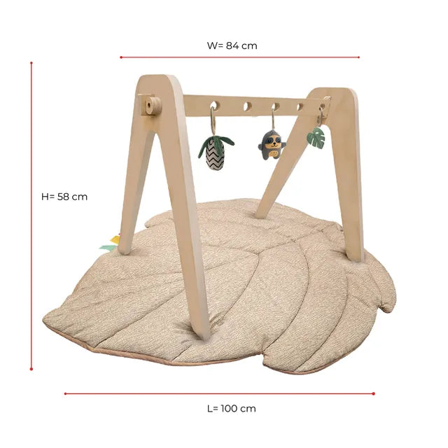 Moon Natures Nook Maple Leaf Shaped Baby Playmat Beige