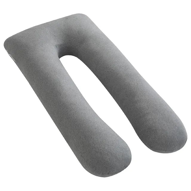 Moon Organic U Shaped Maternity Pillow Light Grey Moon Yallatoys