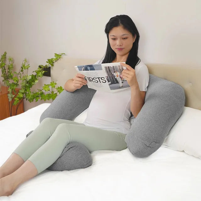 Moon Multi Position Maternity Pillow With Back Support Light Grey Moon Yallatoys