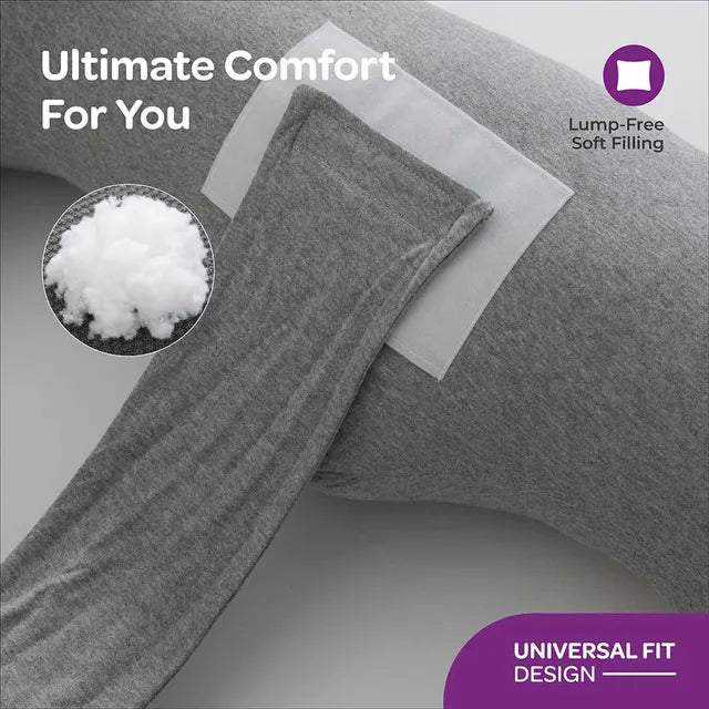 Moon Multi Position Maternity Pillow With Back Support Light Grey Moon Yallatoys