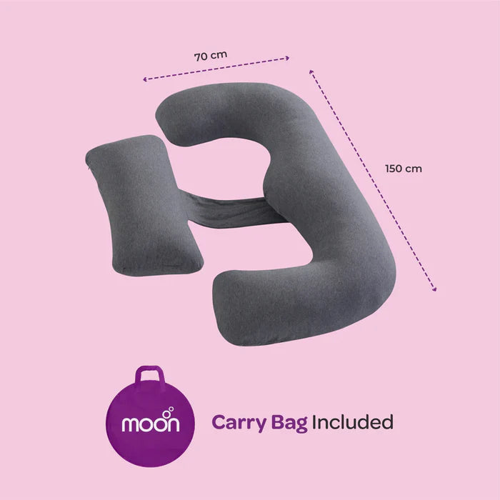 Moon Multi Position Maternity Pillow With Back Support Grey Moon Yallatoys