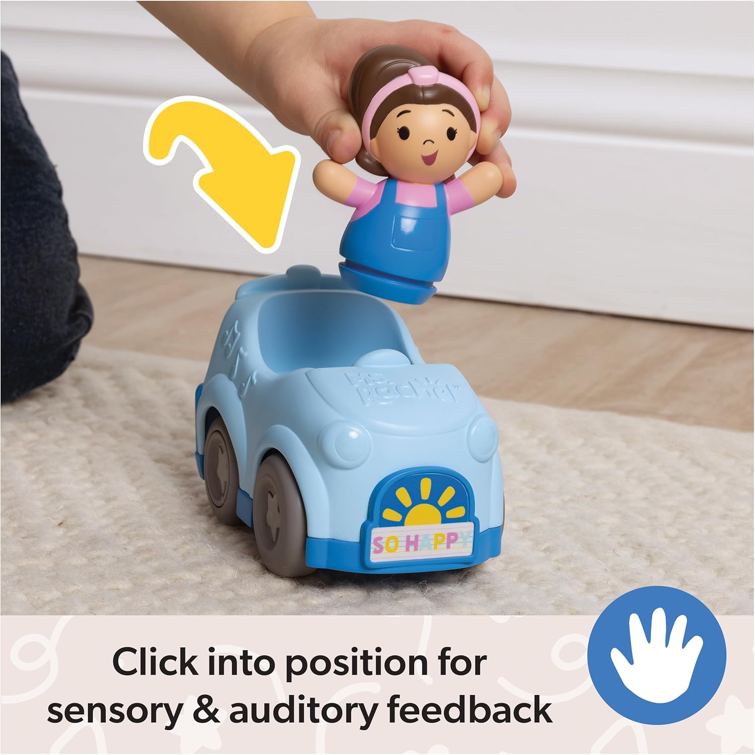 Ms Rachel 1-2-3 Roll Vehicle with Click-in Figure & Pull Back Ms Rachel Yallatoys
