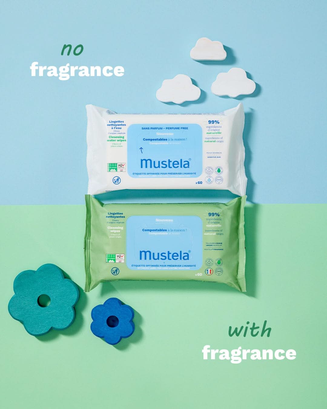 Mustela Cleansing Wipes X60 Mustela Yallatoys