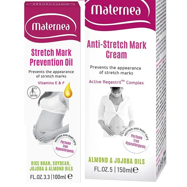 Maternea Anti Stretch Mark Body Cream 150Ml  Elasticity Oil 100Ml Maternea Yallatoys