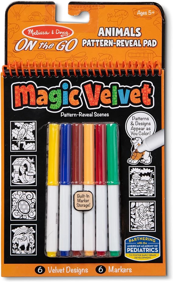 Magic Velvet Animals mess-free coloring book