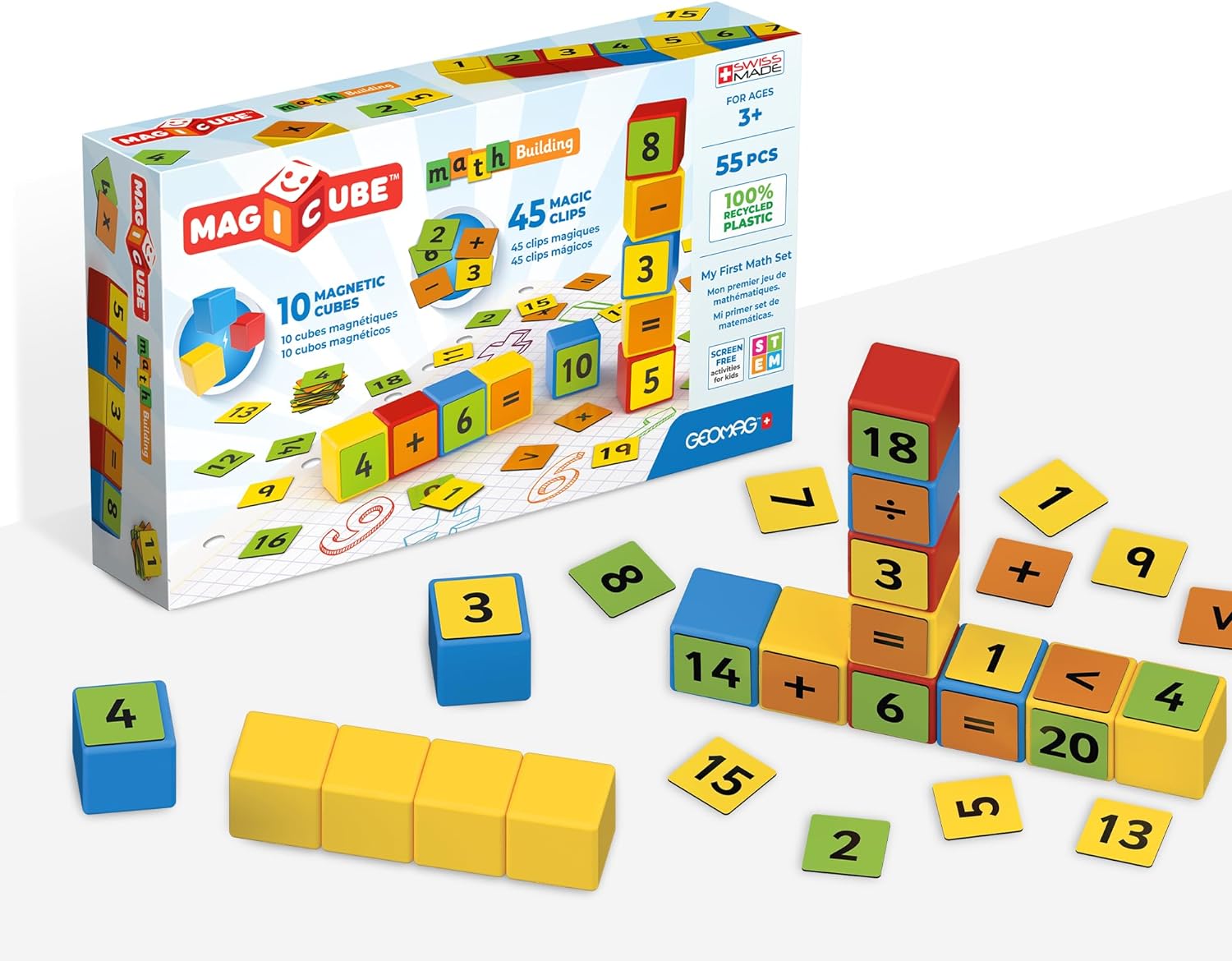 Magicube 55pc Math Pieces Layout