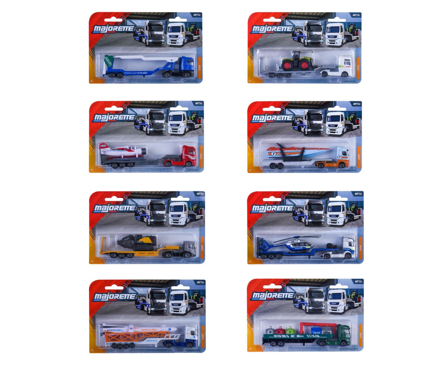Majorette metal delivery truck set