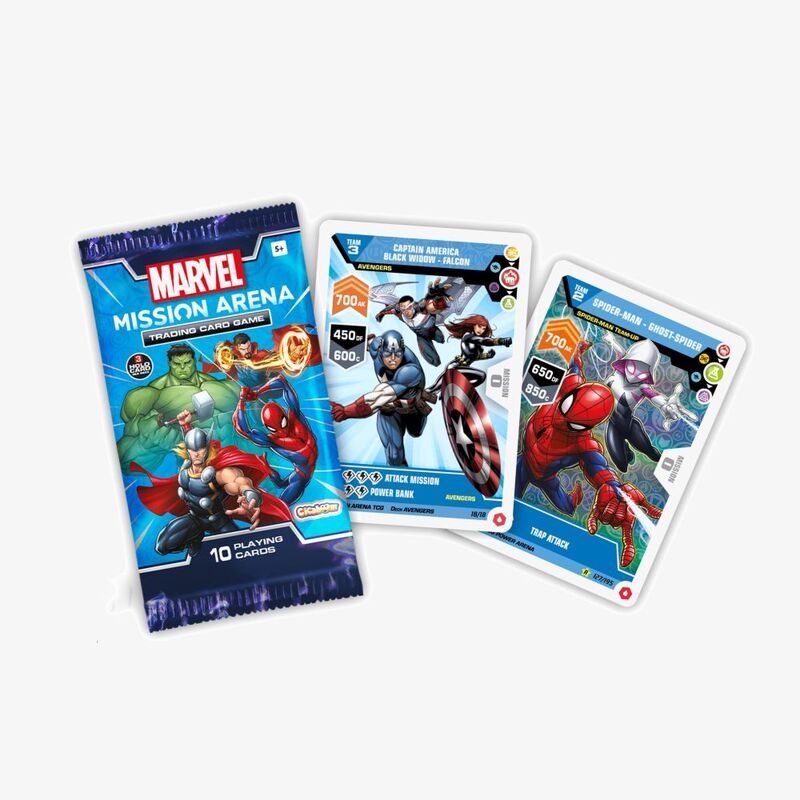 Marvel Mission Arena 10 Cards Booster Pack with 1 QR Code Card