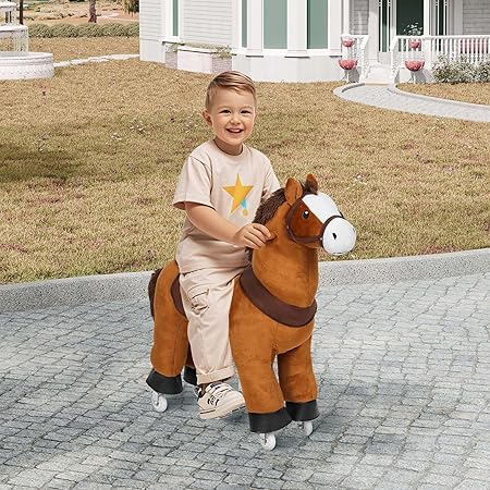 Medium brown pony rocking chair toy
