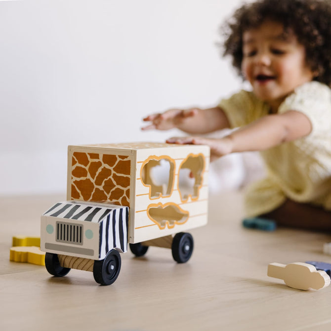 Melissa & Doug Wooden Safari Truck