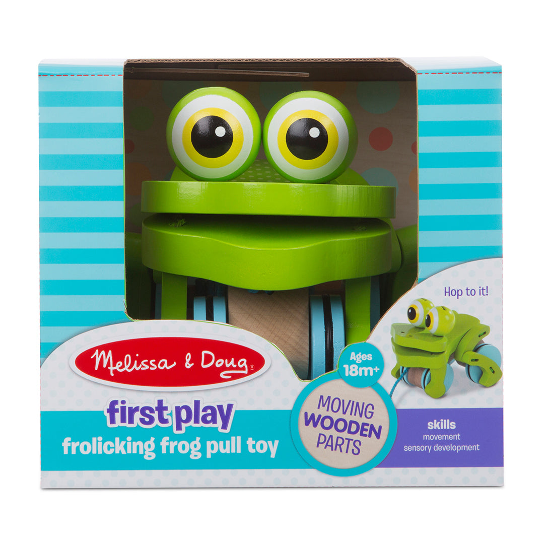 Melissa and Doug frog pull toy