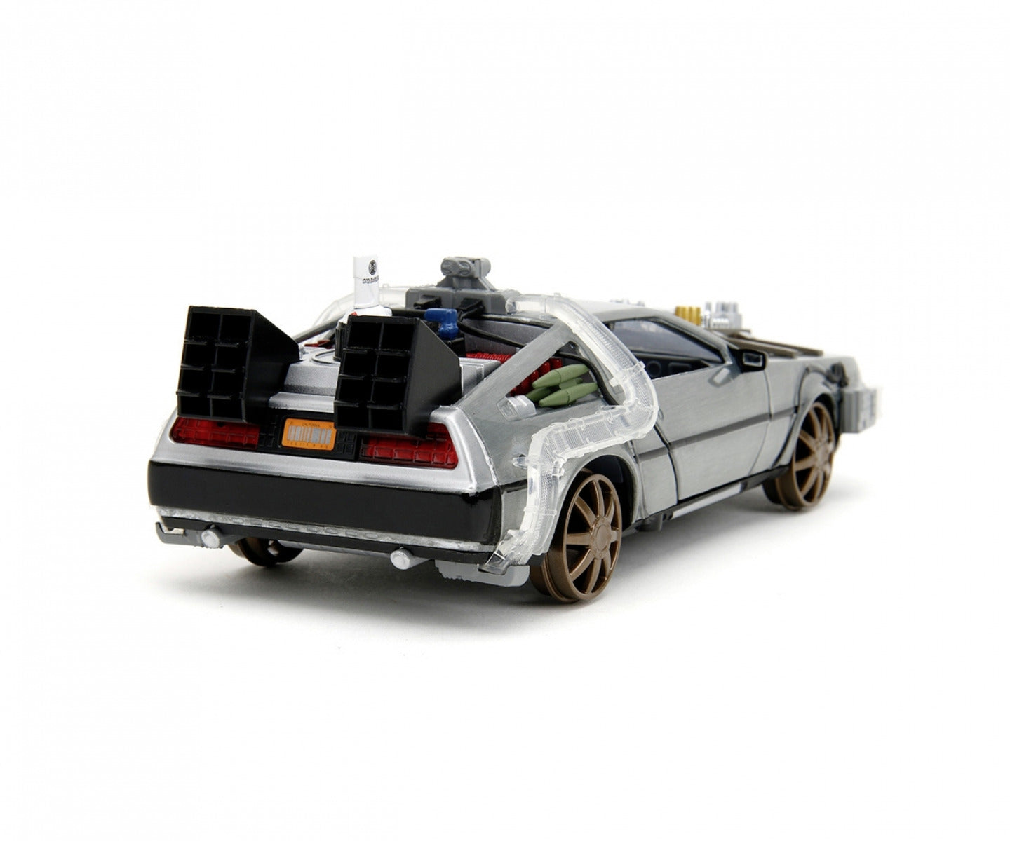 Metal DeLorean with lights