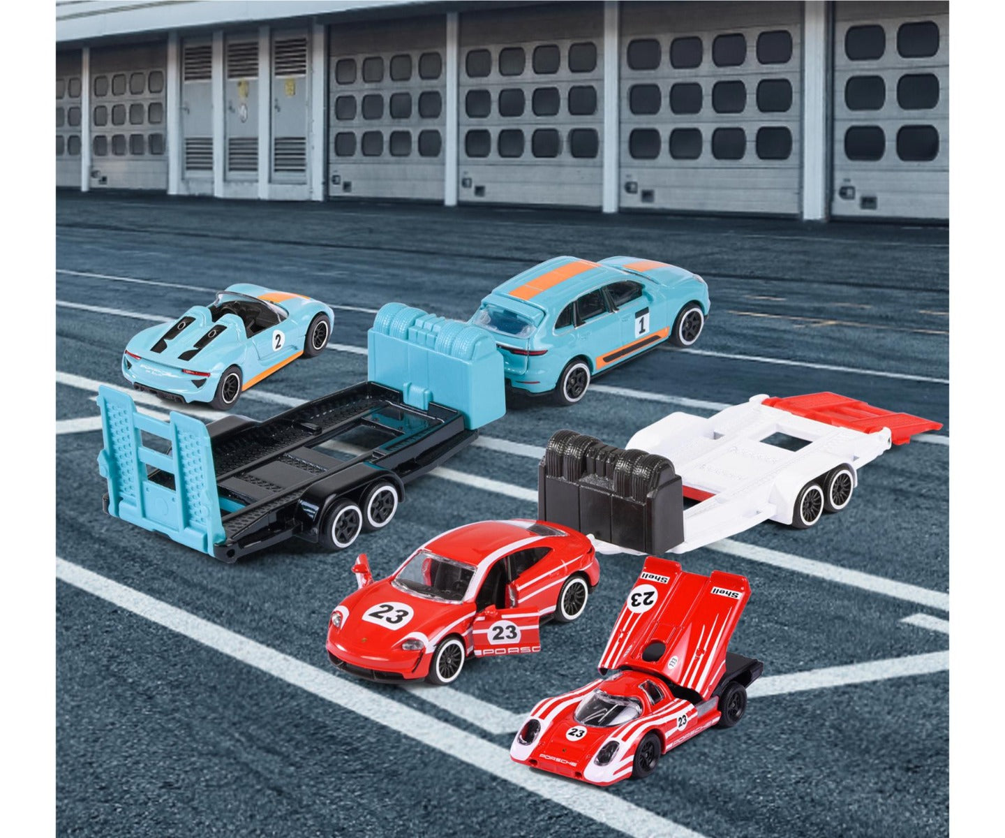 Metal Porsche vehicle trailer