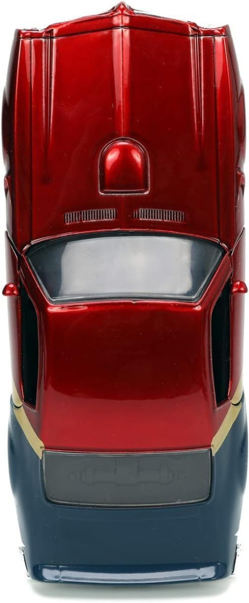 Metal red car figure top view