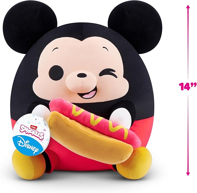 Mickey Holding Hot Dog Snack Plush