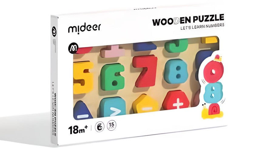 Mideer Wooden Puzzle Lets Learn Numbers