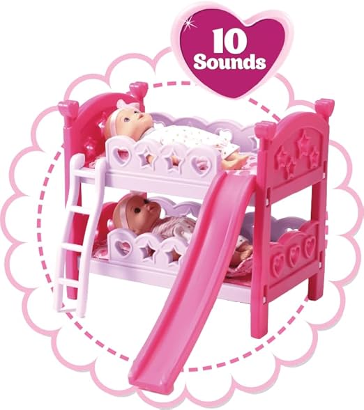 Mini twin baby dolls set for toddler play